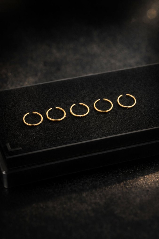 316l Cerrahi Çelik Fake Hızma Piercing 5 Adet - Görsel 2