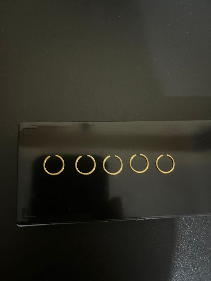 316l Cerrahi Çelik Fake Hızma Piercing 5 Adet - Görsel 3