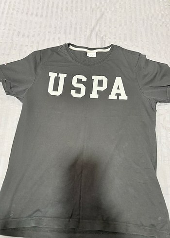 U.S Polo Assn. Uspa Siyah Bisiklet Yaka Tisort