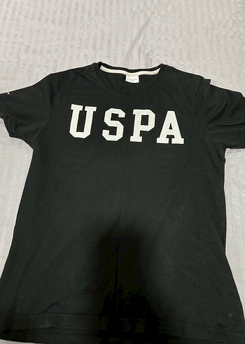 U.S Polo Assn. Uspa Siyah Bisiklet Yaka Tisort