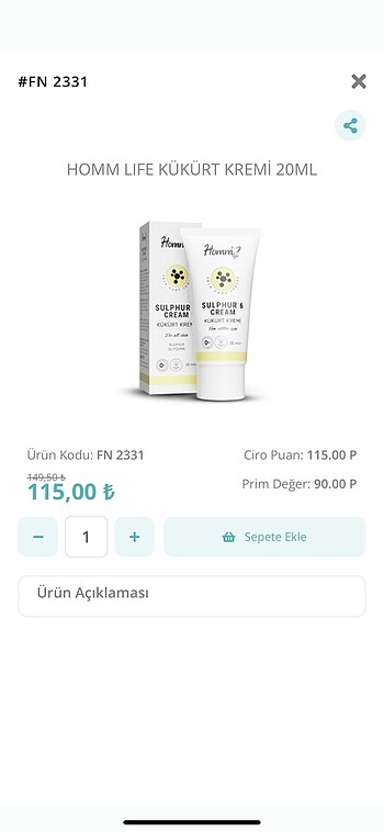 Kükürt kremi