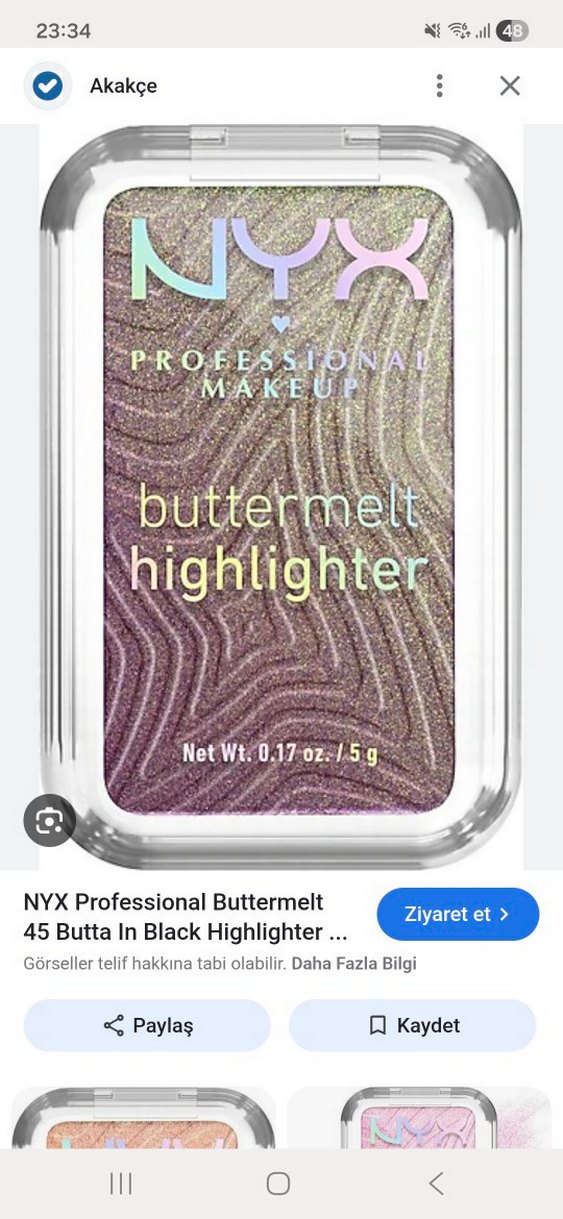 NYX buttermelt highlighter 45 butta in black - Görsel 5