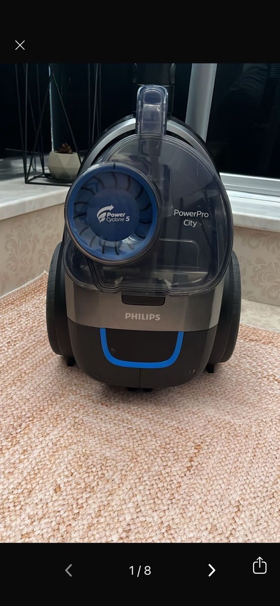 Philips power procity hepa filtreli turbo döner başlıklı süpürge - Görsel 2
