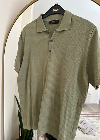 xl Beden Erkek Keten Kısa Kollu Polo Tişört