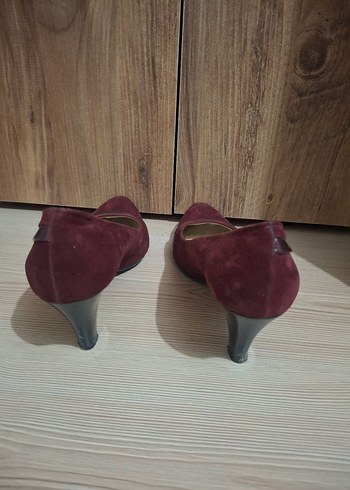 Diğer Bordo Süet Kadın Stiletto