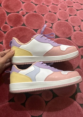 pastel renk kadın spor ayakkabı - Görsel 3