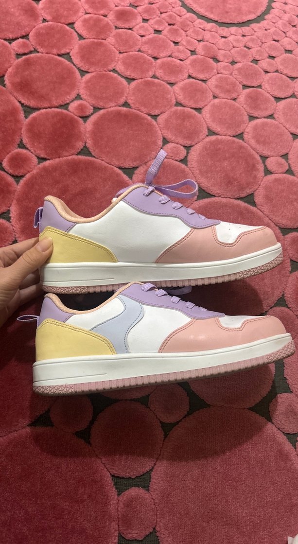 pastel renk kadın spor ayakkabı - Görsel 3