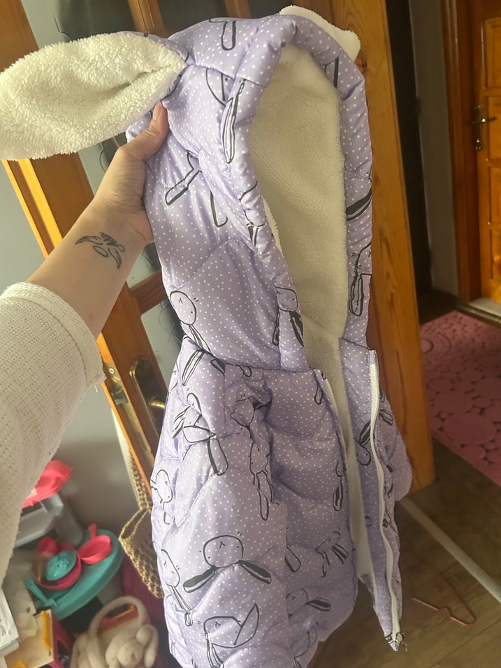 Mor Kürklü Kız Montu - Görsel 3