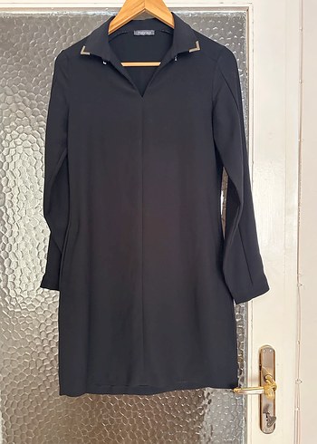 Siyah  Midi elbise - Görsel 3