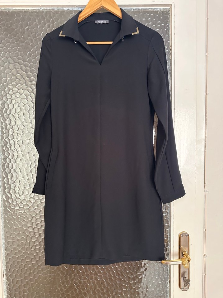 Siyah  Midi elbise - Görsel 3