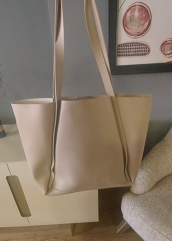 Bej Deri çanta - Görsel 3