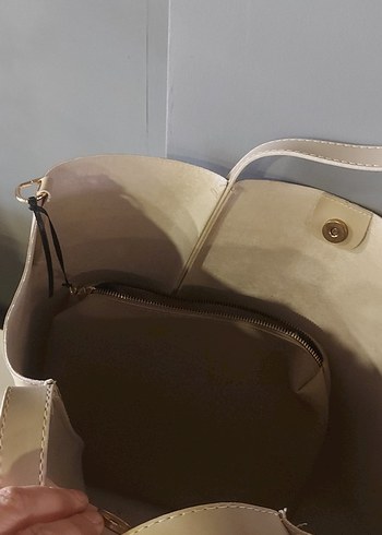 Bej Deri çanta - Görsel 2