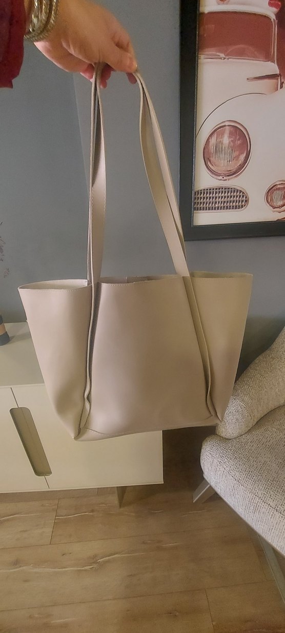 Bej Deri çanta - Görsel 3