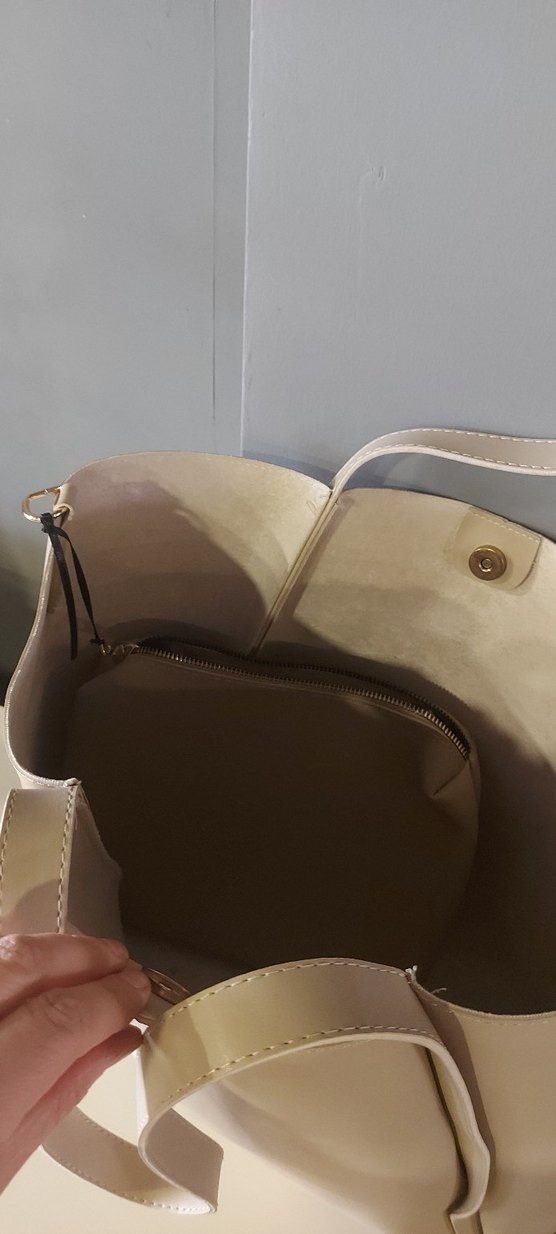 Bej Deri çanta - Görsel 2