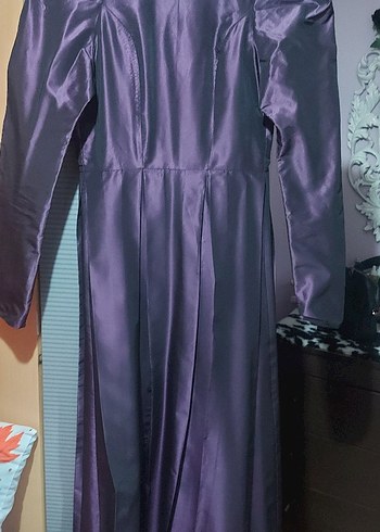 Uzun Mor Gotik Kadın Elbise - Görsel 2