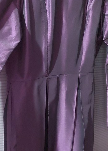 Uzun Mor Gotik Kadın Elbise - Görsel 4