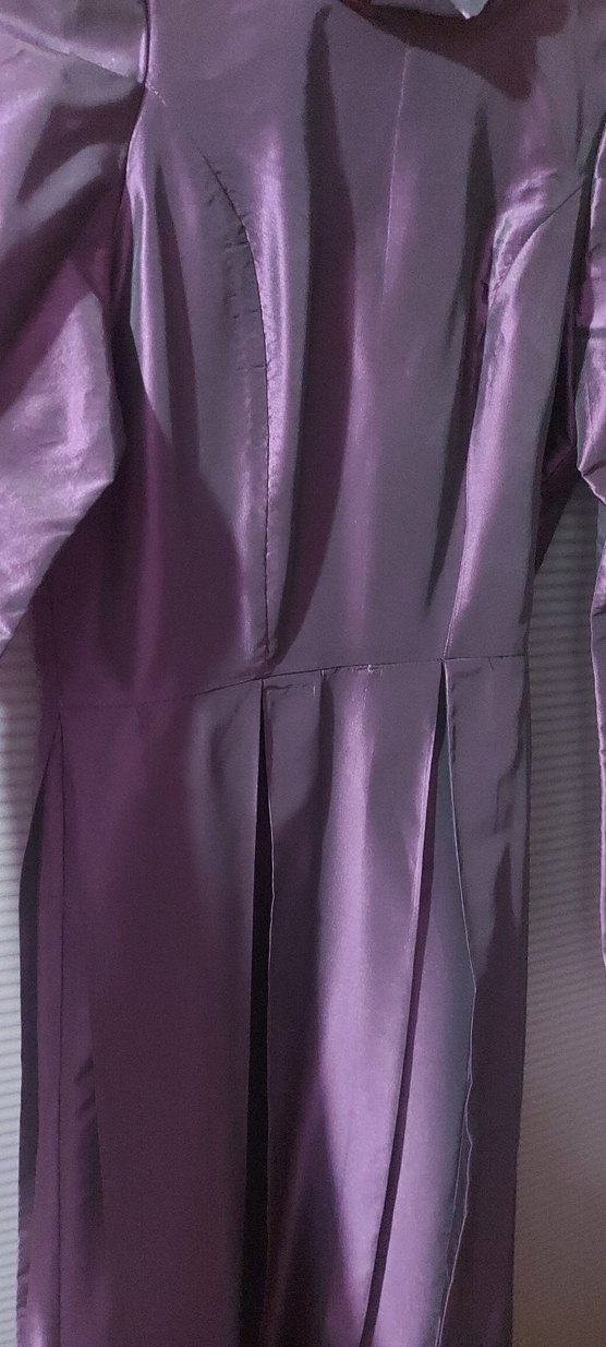 Uzun Mor Gotik Kadın Elbise - Görsel 4