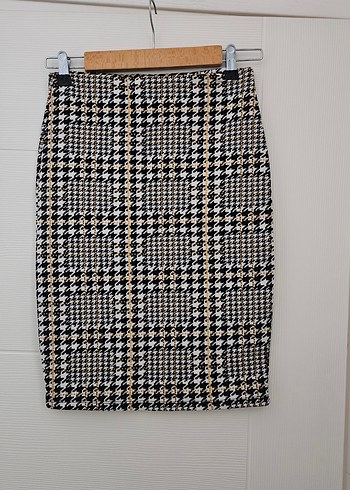 Kadın Ekose Midi Piliseli Etek s beden - Görsel 2