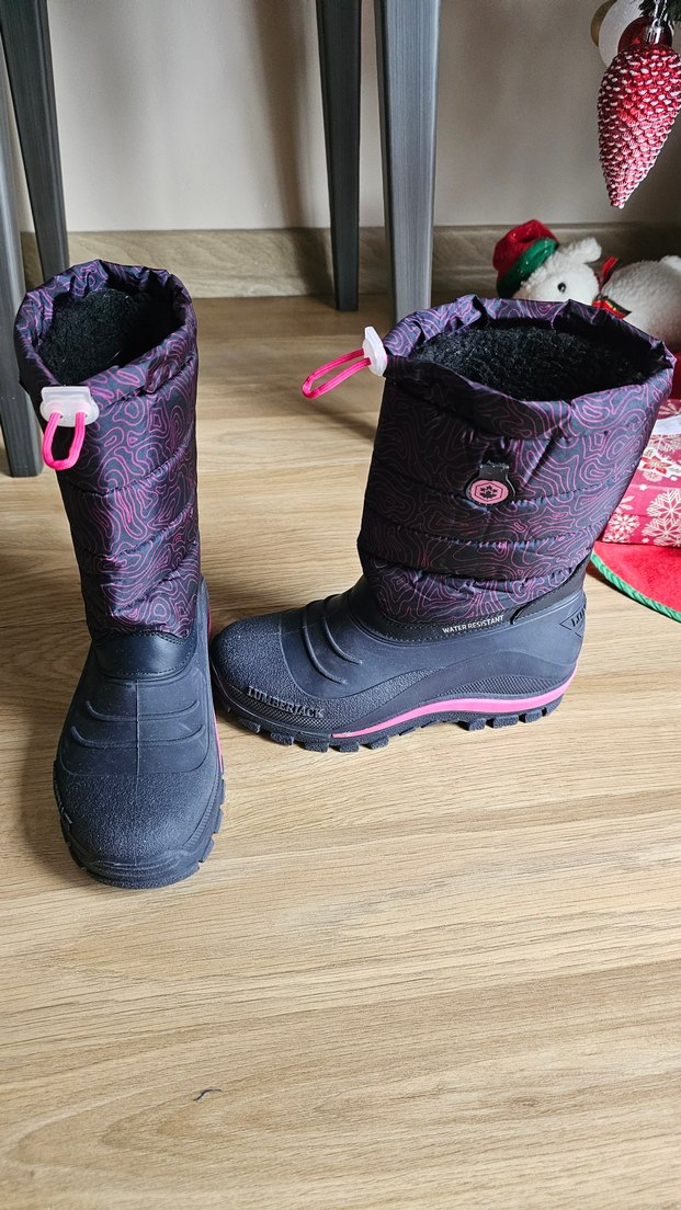 Kız Çocuk Mor Kauçuk kar Botları 34 numara - Görsel 2
