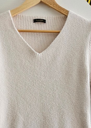 Pamuklu V Yaka Kısa Kollu Triko Elbise S beden - Görsel 2