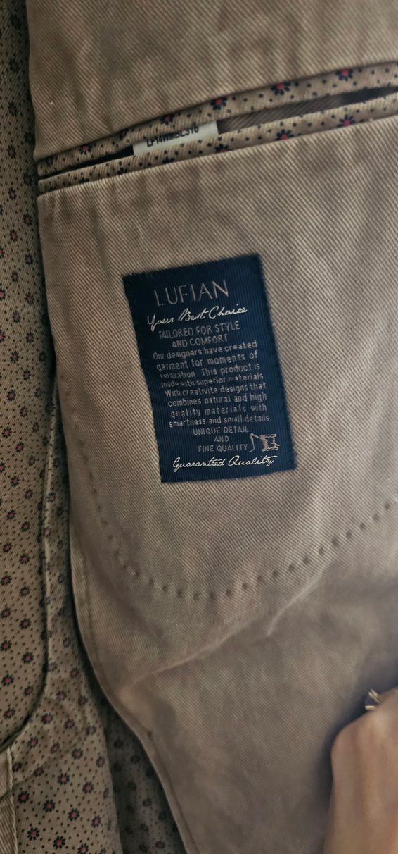 Bej keten kumaş Erkek Ceket Düğmeli - Görsel 4