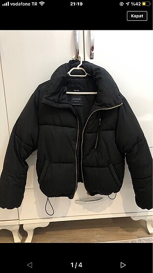 Siyah bershka mont