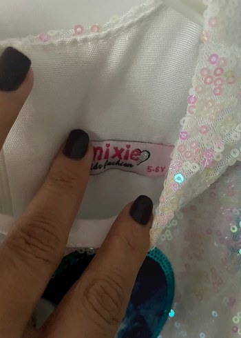 4 Yaş Beden mavi Renk Mavi Tül Katmanlı elsa elbisesi