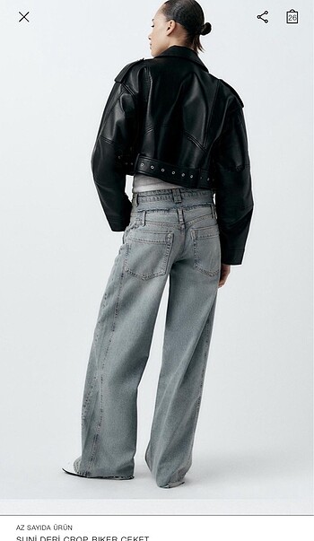 xs Beden Zara Deri Biker Oversize Ceket