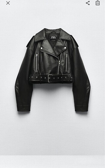 xs Beden siyah Renk Zara Deri Biker Oversize Ceket