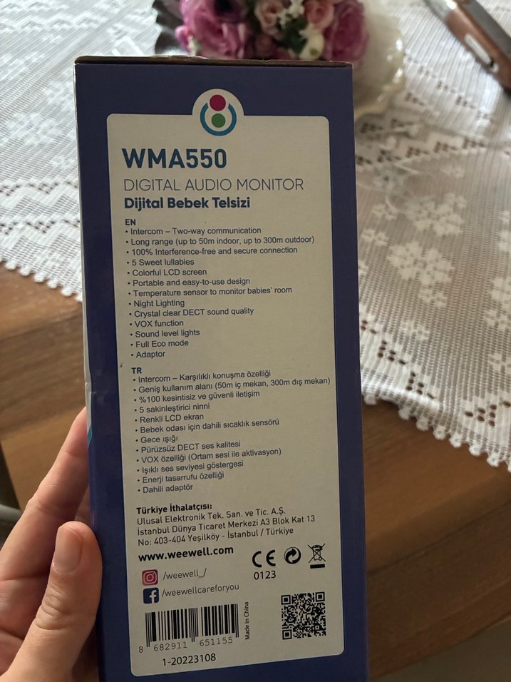 Weewell Dijital Bebek Telsizi Beyaz - Görsel 3