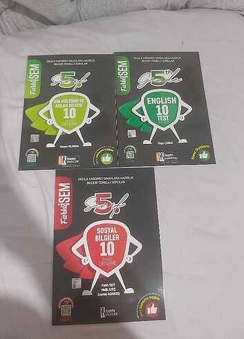 3 adet kapağı bile açılmamış deneme testi 5. sınıf - Görsel 4