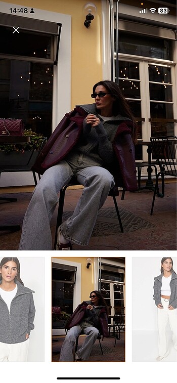 Zara antrasit - gri pinterest kazak