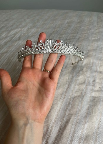 Işıltılı Beyaz Gelin Tacı - Görsel 2