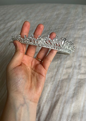 Işıltılı Beyaz Gelin Tacı - Görsel 3