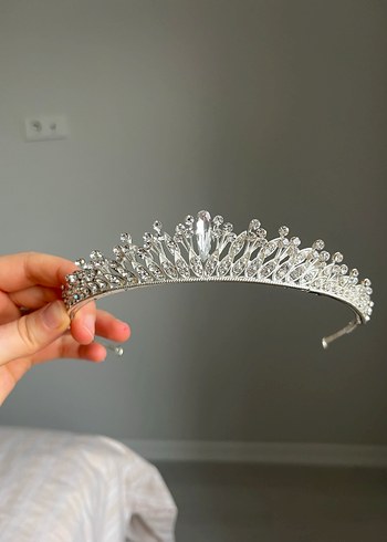 Işıltılı Beyaz Gelin Tacı - Görsel 8