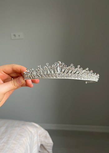 Işıltılı Beyaz Gelin Tacı - Görsel 9