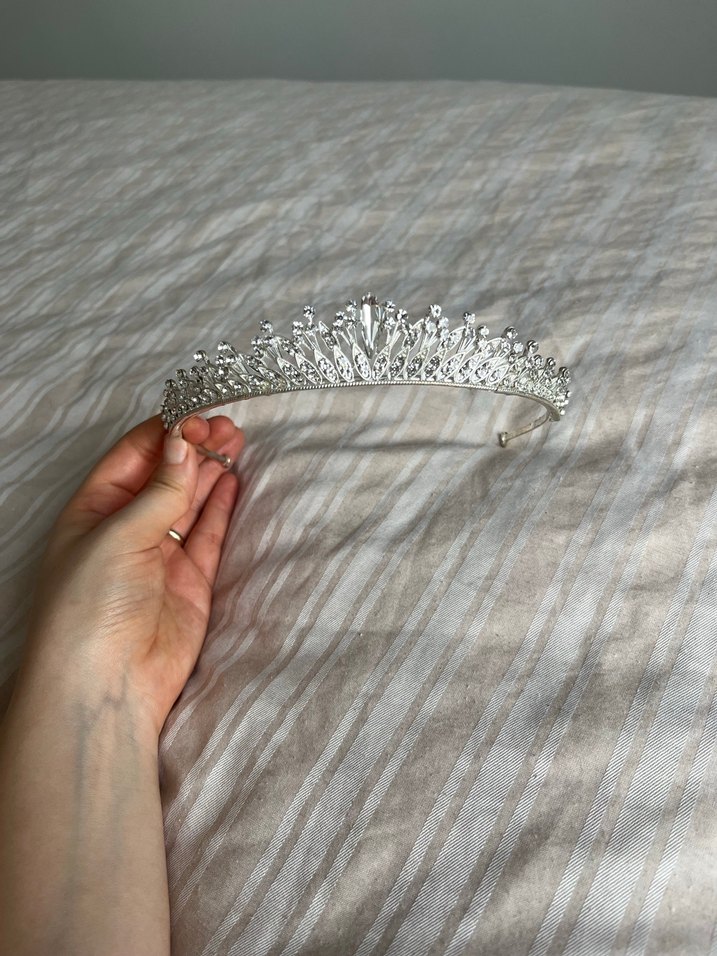 Işıltılı Beyaz Gelin Tacı - Görsel 5