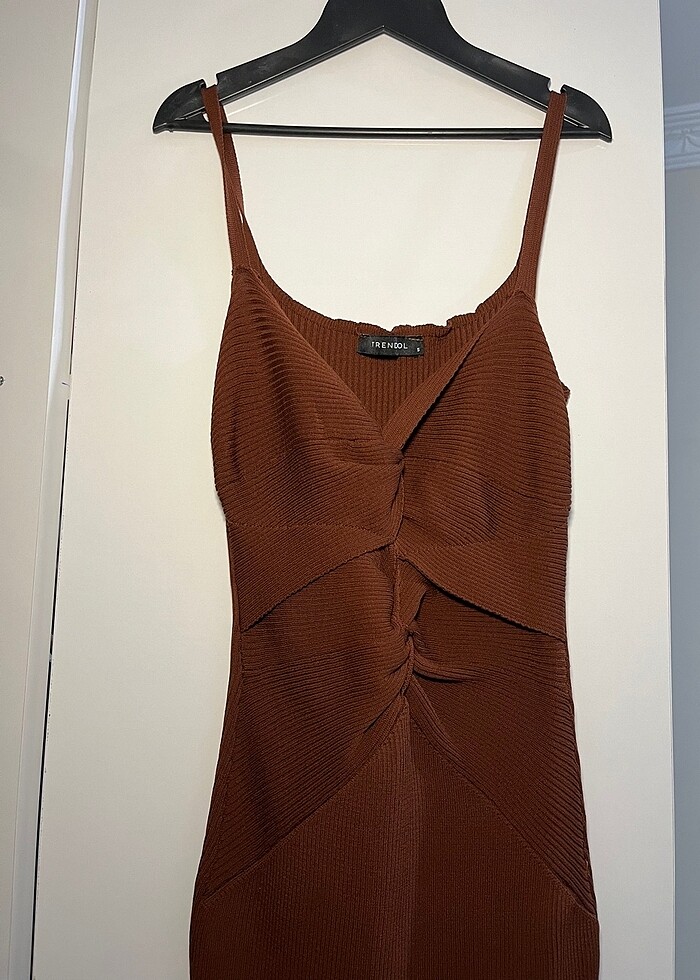 Kahve elbise - Görsel 2