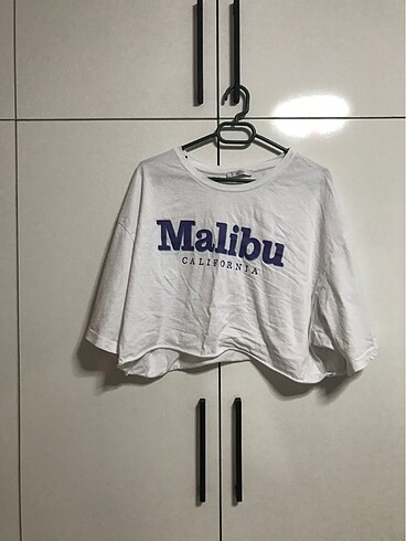 Kadın oversize crop tişört