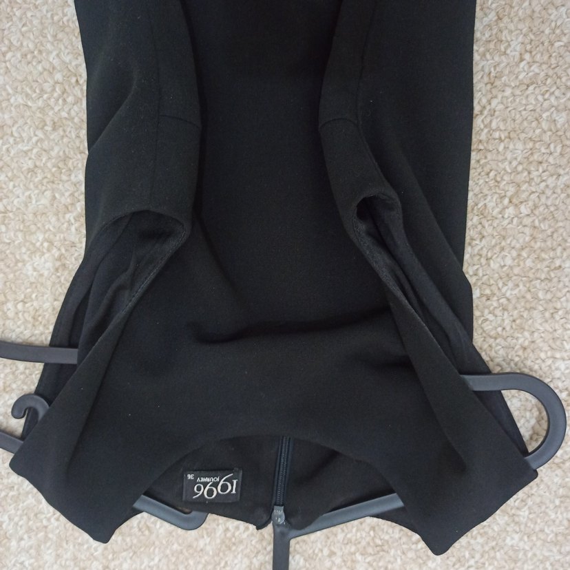 Kolsuz Siyah Midi Elbise Journey - Görsel 5