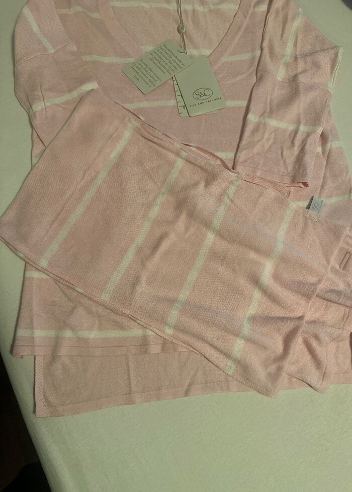 Silk&cashmere merserize sahane yeni etiketli m beden - Görsel 3