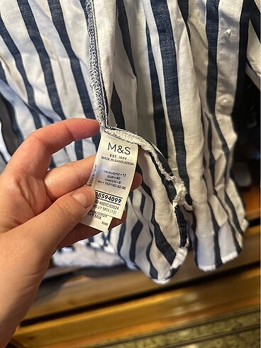 Marks&spencer cizgili 40 beden gomlek - Görsel 3