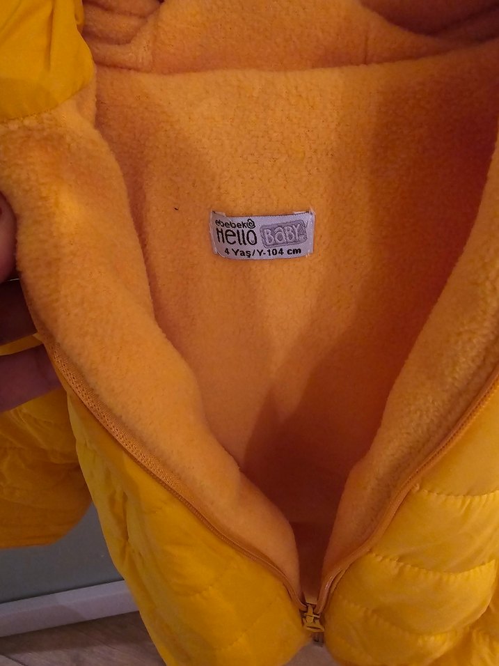 Sarı Fermuarlı Erkek Çocuk Mont - Görsel 3