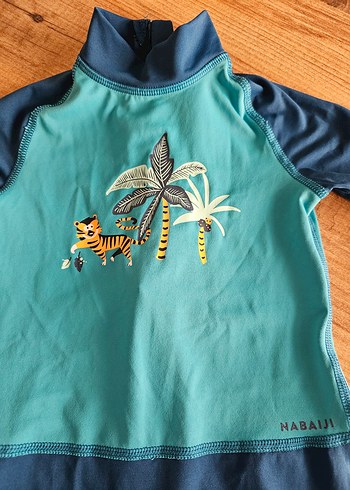 Turkuaz Baskılı Erkek Çocuk Yüzücü Mayo - Görsel 4