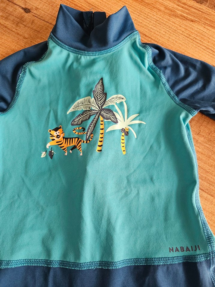 Turkuaz Baskılı Erkek Çocuk Yüzücü Mayo - Görsel 4