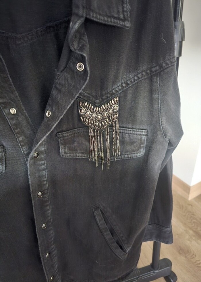 Kot gömlek ceket antrasit  - Görsel 2