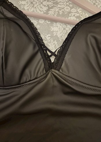 LCW Siyah Deri Bustiyer - Görsel 4