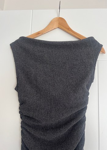 Gri Midi Elbise