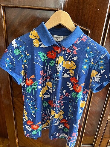 Desenli polo yaka tshirt