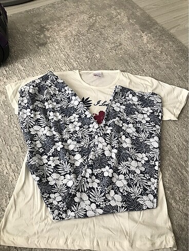xl Beden beyaz Renk Lc Waikiki kadın pijama takımı